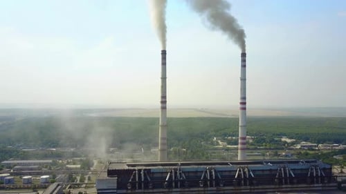 Smoking Pipes Of Thermal Power Plant