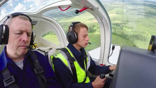 Student Pilot Practicing Turns