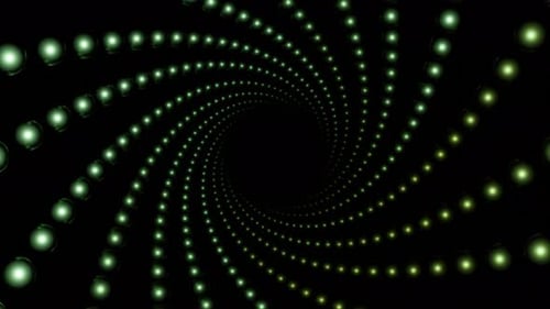 Drehender Korridor aus glänzenden Partikeln