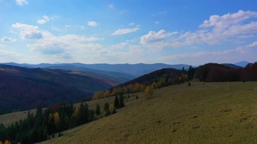 Aerial Drone Video Flying Over Carpathians Mountains, Ukraine, Europe