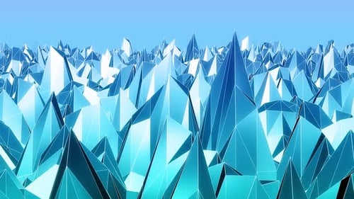 Abstract Geometric Crystal Peaks Animated Background