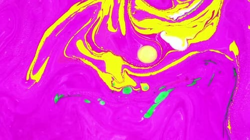 Bright Abstract Neon Ink Swirls