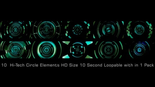 Hi-Tech Circle Elements Pack V03