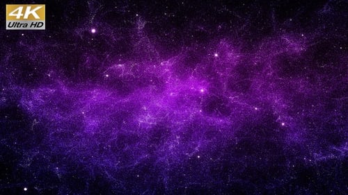 Abstract Purple Nebula Particle Motion Background Loop