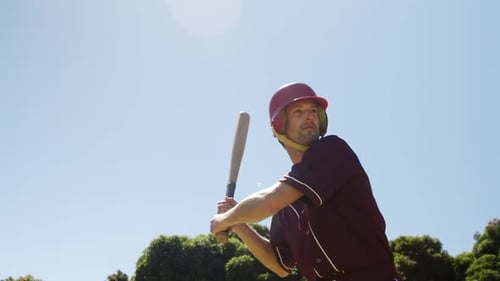 Schlagball während des Trainings
