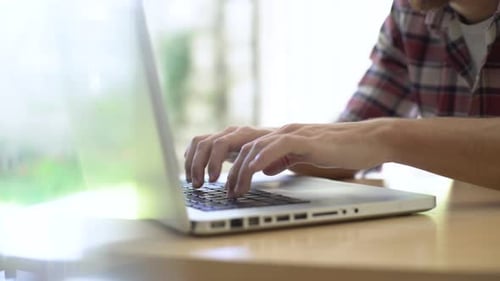 Man using laptop