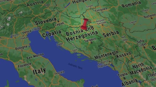 Bosnia And Herzegovina On Map 4K