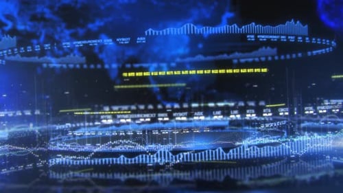 Financial Index Background Blue