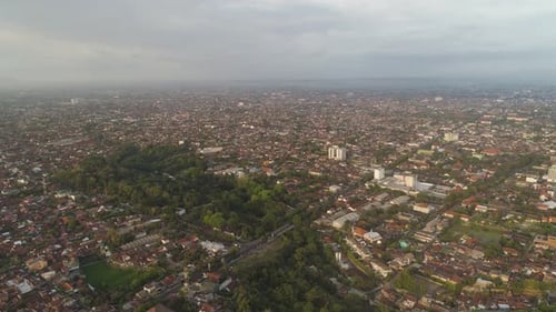 Aerial View City Yogyakarta Indonesia