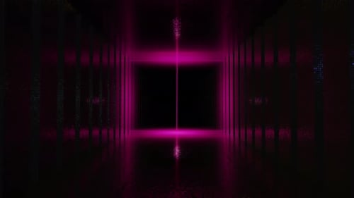 Abstract Neon Line Square Image Reveal