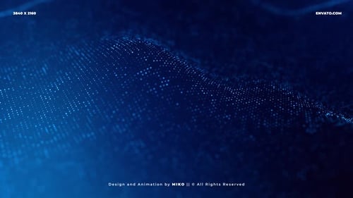 Futuristic Digital Particle Wave Motion Background