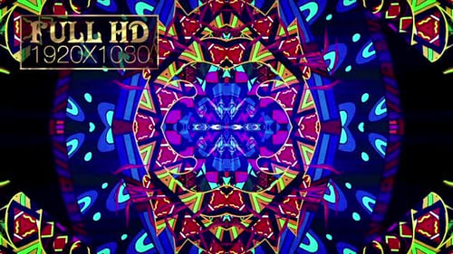Ethnic Colorful Psychedelic Tunnel