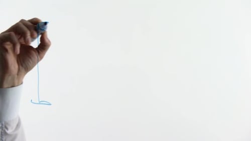 Writing Improve on Clear Surface with Blue Marker