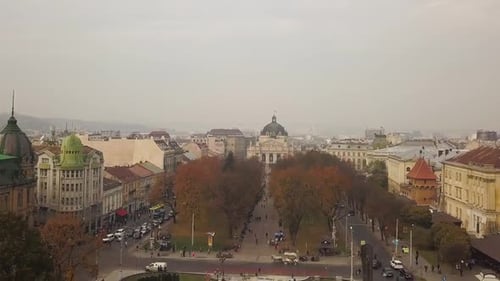 Aerial: Theatre of Opera and Ballet in Lviv, Ukraine