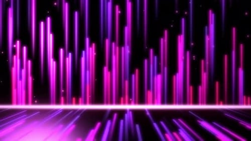 Scifi Abstract Theme with Glow Lines Structure And Particle Flow