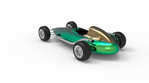 Old-fashioned racing car in classic style