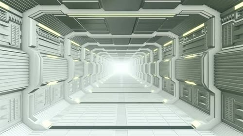 Animated Futuristic Technology Tunnel Fly Through