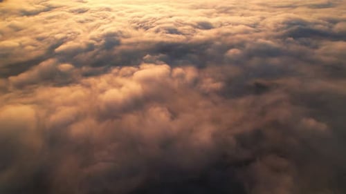 Aerial View of Clouds at Sunrise