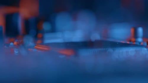 Integrierte Platine mit Prozessor Nahaufnahme