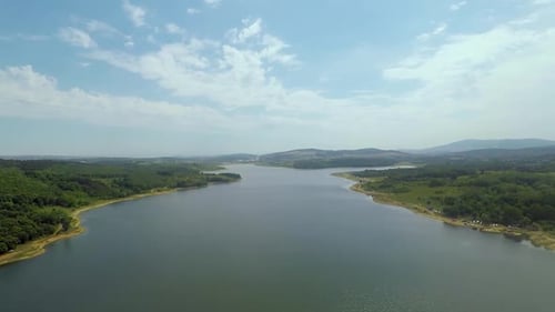 Aerial Blue Lake