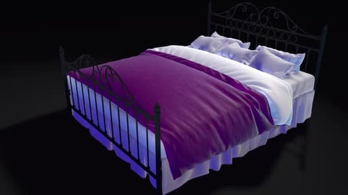 Animated 3D Bed Rotation with Ornate Frame