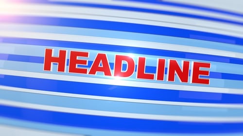 Broadcast Headline News Transition Blue V6