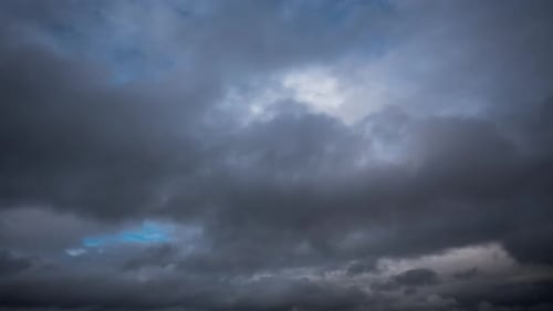 Moody Time-Lapse of Dark Stormy Clouds