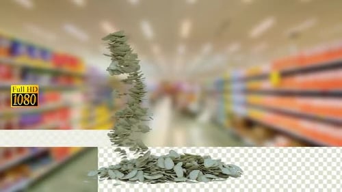 Abstract Humanoid Figure Disintegration and Formation Animation