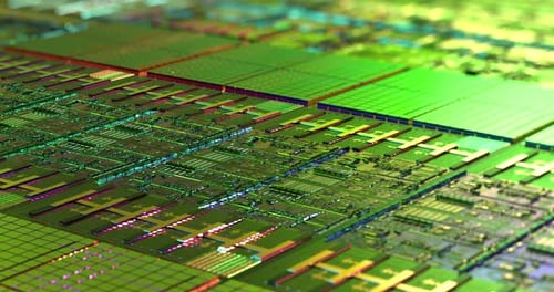 Digital crypto nanotechnology, high-tech GPU, CPU background.