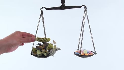 Natural Herbal Teas And Medicine Pills