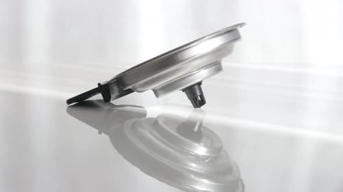 Espresso Machine Filter Reflective Metal Close Up