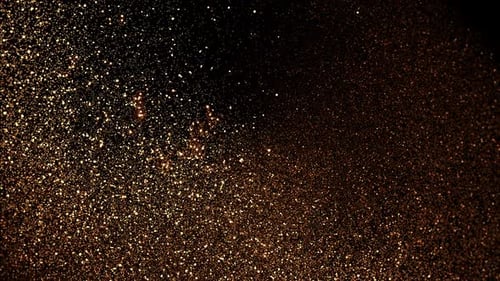 Golden Glitter Shimmering Particles Background Overlay