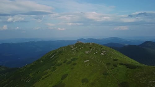 Arial View of Carpathian Mountains rage