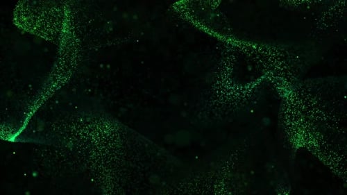 Green Dynamic Particles Background Loop
