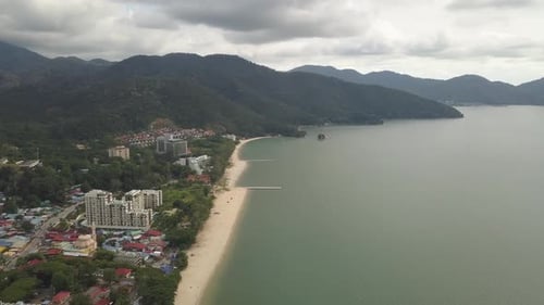 Aerial view Penang Batu Ferringhi