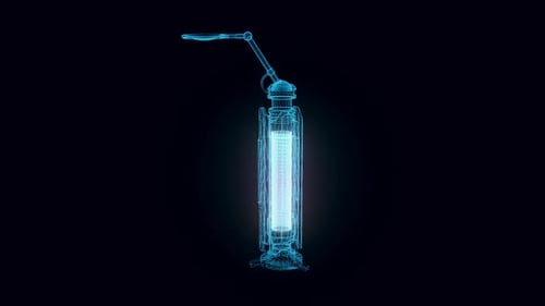 Sci Fi Searchlight Hologram Rotating 4k