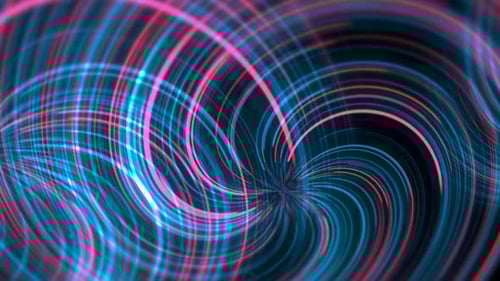 Dynamic Glowing Neon Lines Abstract Background Animation