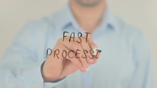 Hand Writing Fast Processing on Clear Surface