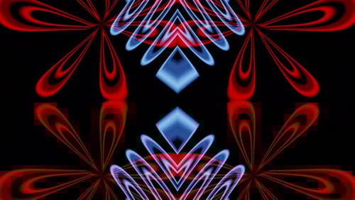 Loop VJ de abstração de plasma pulsante azul vermelho