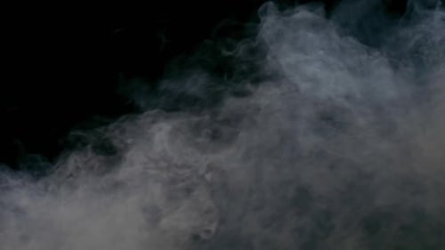 Billowing Smoke Effect on a Black Background