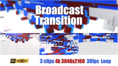 Animated Abstract Geometric Broadcast Transitions