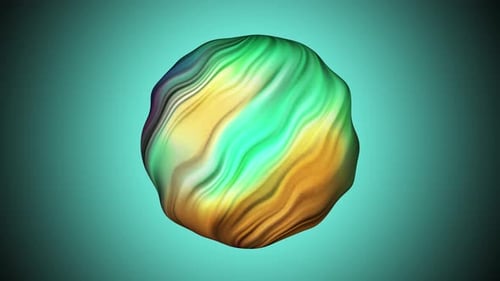 Abstract Fluid Morphing Orb with Colorful Swirls