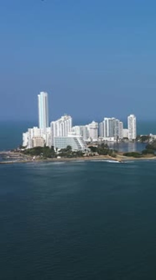 The Cartagena Colombia Aerial Vertical View