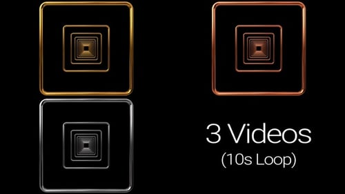 Tunnel métallique carré concentrique