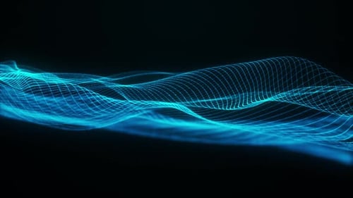 Blue Abstract Linear Wave Loop