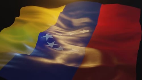 Realistic 3D Waving Venezuela Flag Loop