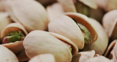 Pile of Pistachios Macro Close Up