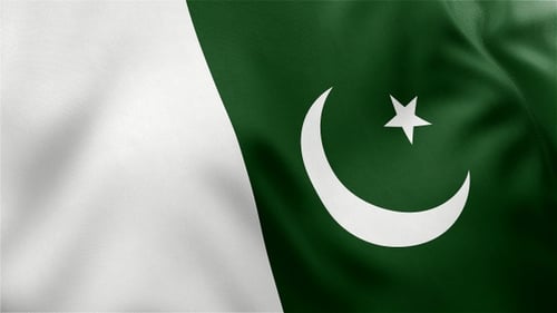 Realistic Waving Pakistan National Flag Loopable Background