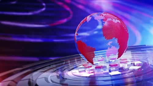 Digitale Welt Nachrichtenstudio Hintergrund Loop A12