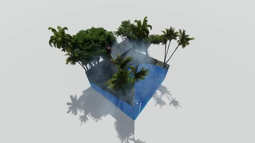 Beach realist isometric